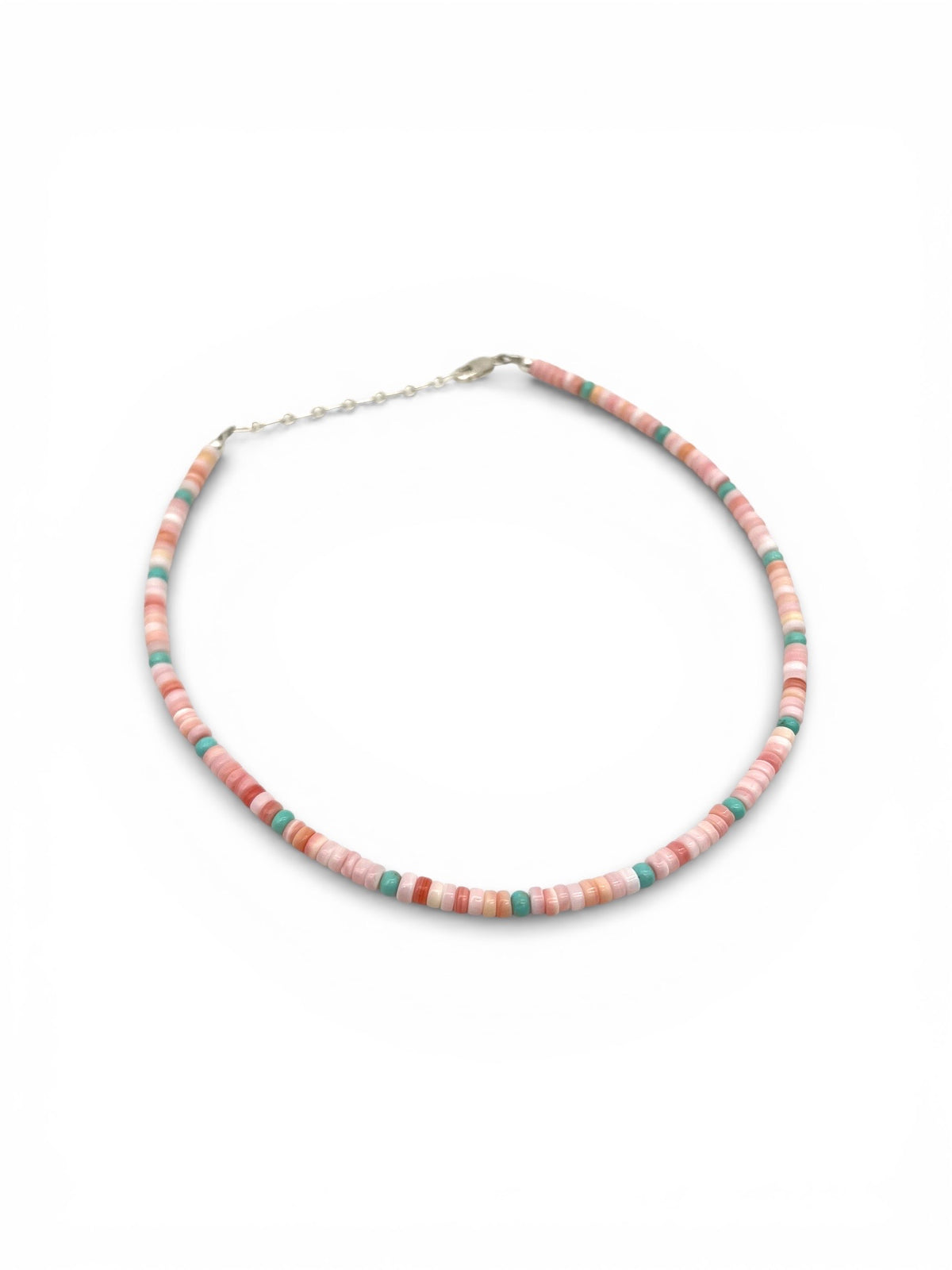 Pink Conch With Turquoise Choker
