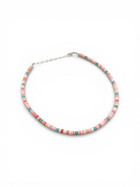 Pink Conch With Turquoise Choker
