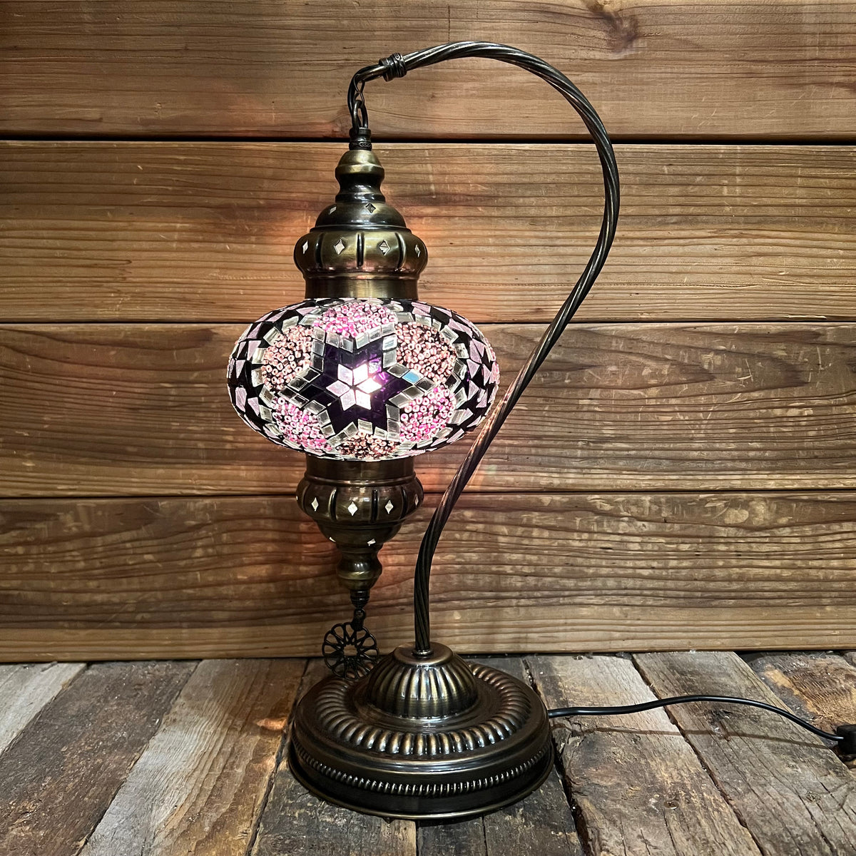 Handmade Half a Heart Turkish Lamps - Purple