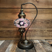 Handmade Half a Heart Turkish Lamps - Purple