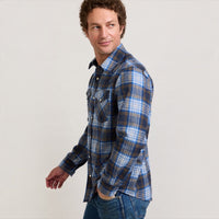 Men’s Pendleton Plaid Snap-Front Western Canyon Shirt - Blue/Tan