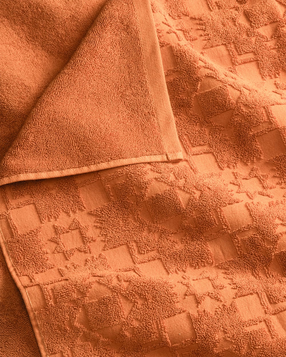 Pendleton Sculpted 3 Piece Towel Set - Persimmon