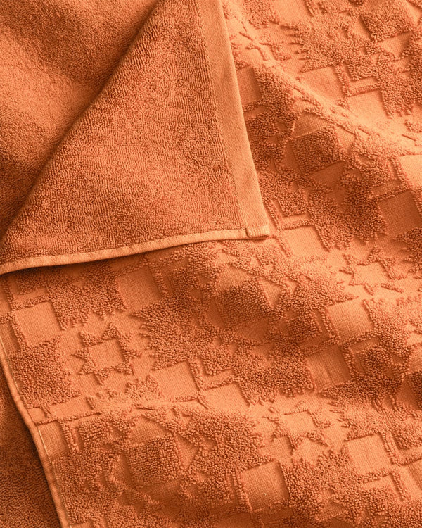 Pendleton Sculpted 3 Piece Towel Set - Persimmon