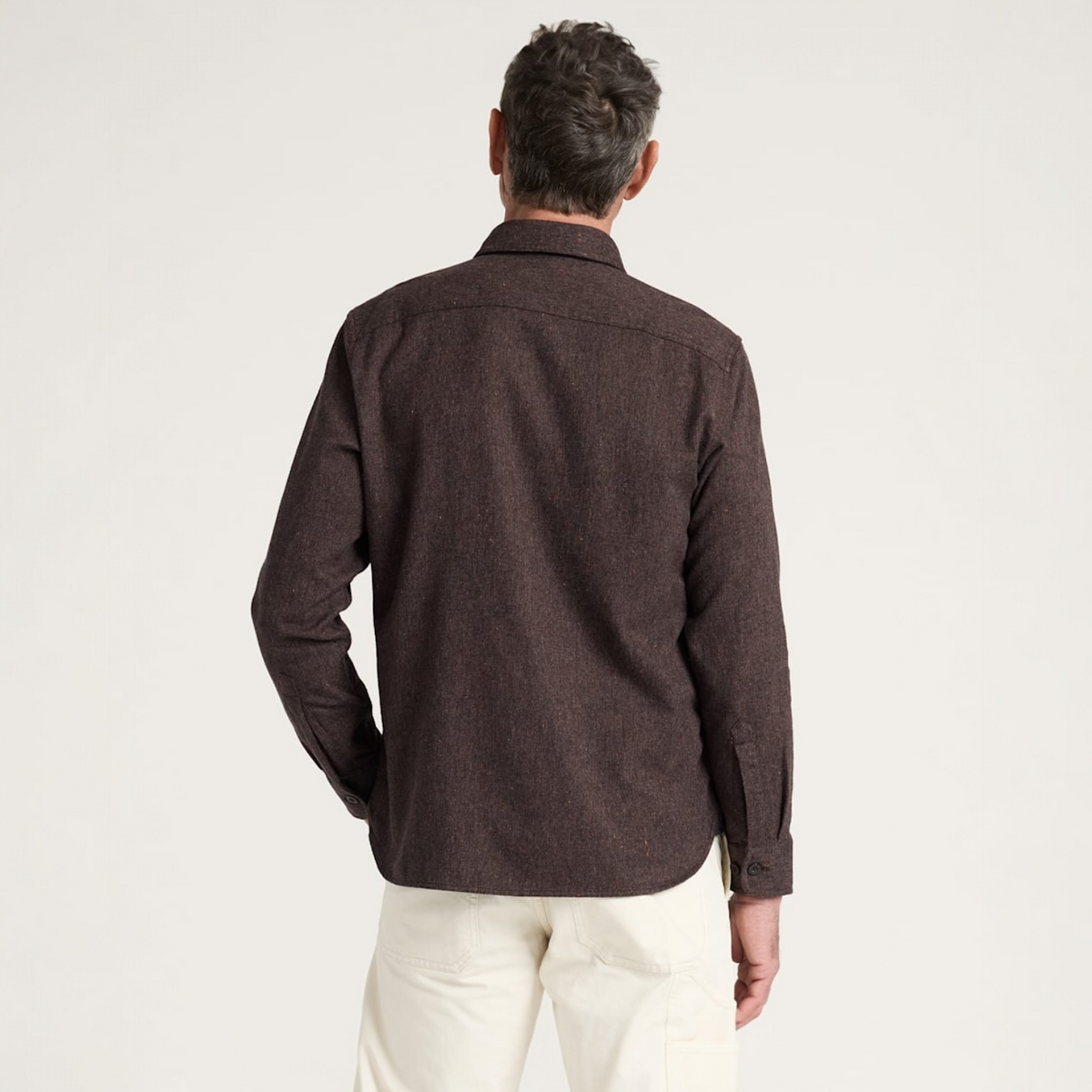 MEN'S PENDLETON BURNSIDE COTTON FLANNEL SHIRT-BROWN HEATHER