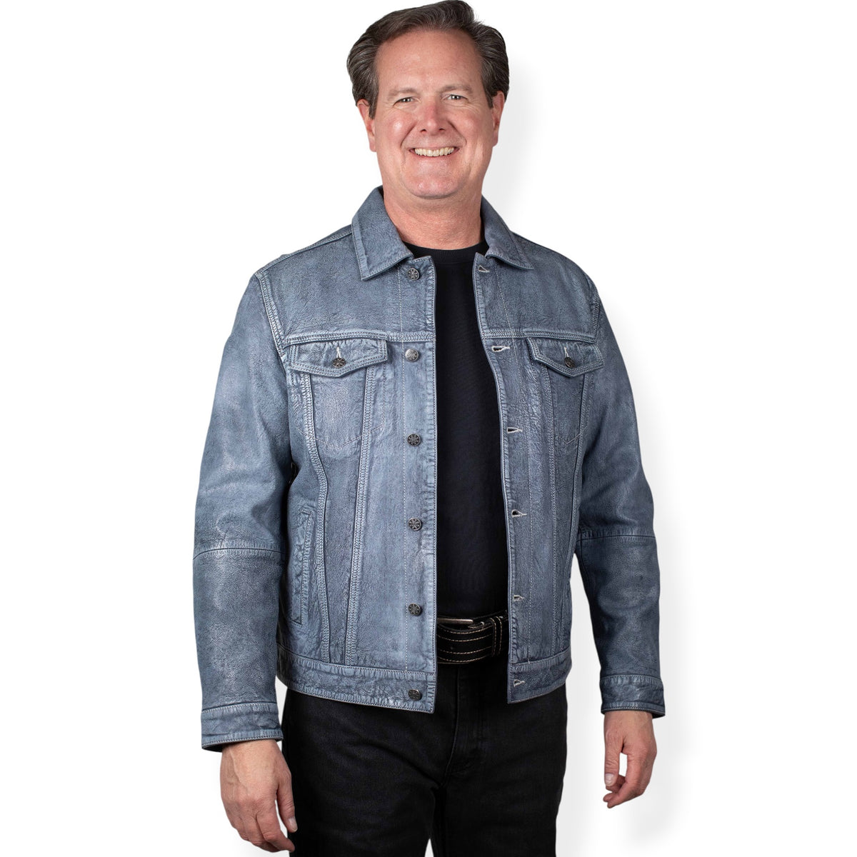 Men’s Scully Stone-Wash Leather Jacket