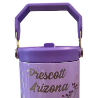 Stainless Steel Floral Top Handle Tumbler 30oz.