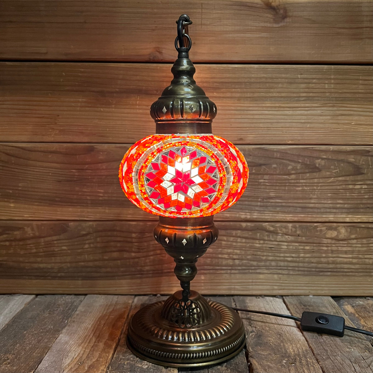 Handmade Half a Heart Turkish Lamps - Orange