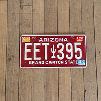 Arizona License Plate- Red