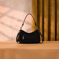 Wrangler Aztec Studded Shoulder Bag With Mini Pouch Black