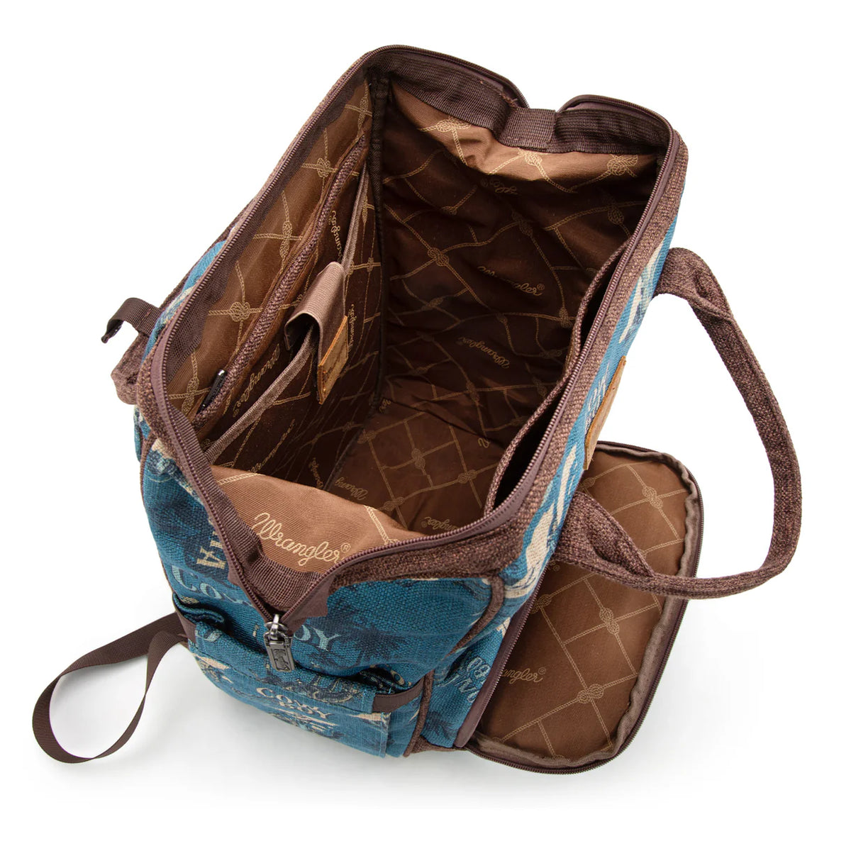Wrangler Vintage Retro Cowboy Cool Print Backpack Jean