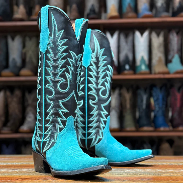 Tanner Mark Sweetwater Women’s Turquoise Suede Boots
