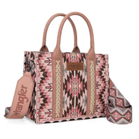 Wrangler Southwestern Pattern Dual Sided Print -Tote/Crossbody