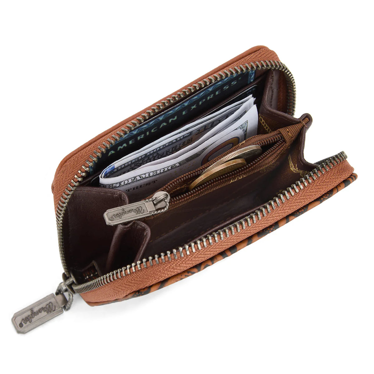 Wrangler Tooled Zip-Around Wallet