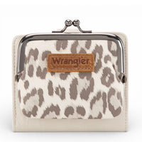 Leopard Print Bi-Fold Wallet With Coin Purse