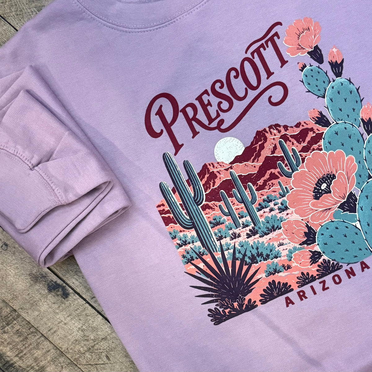 Ladies Baloo Desert Saguaro Cactus Sweatshirt