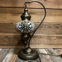 Handmade Half a Heart Turkish Lamps - Brown