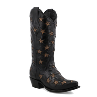 Black Star Women’s Marfa Star Inlay Studded Western Boots - Snip Toe