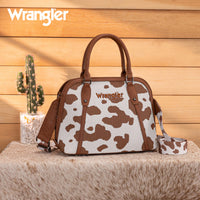 Wrangler Cow Print Satchel Crossbody Purse