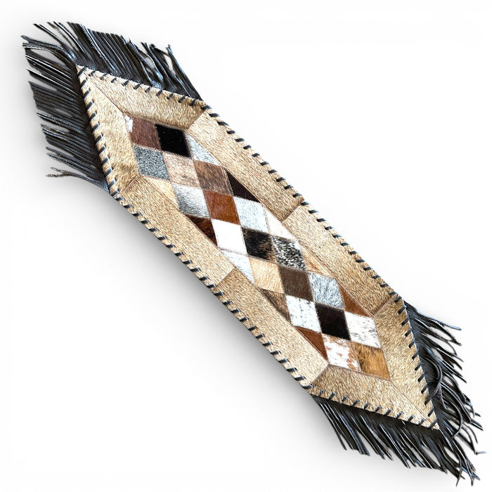 Small Cowhide Table Runners - Diamonds