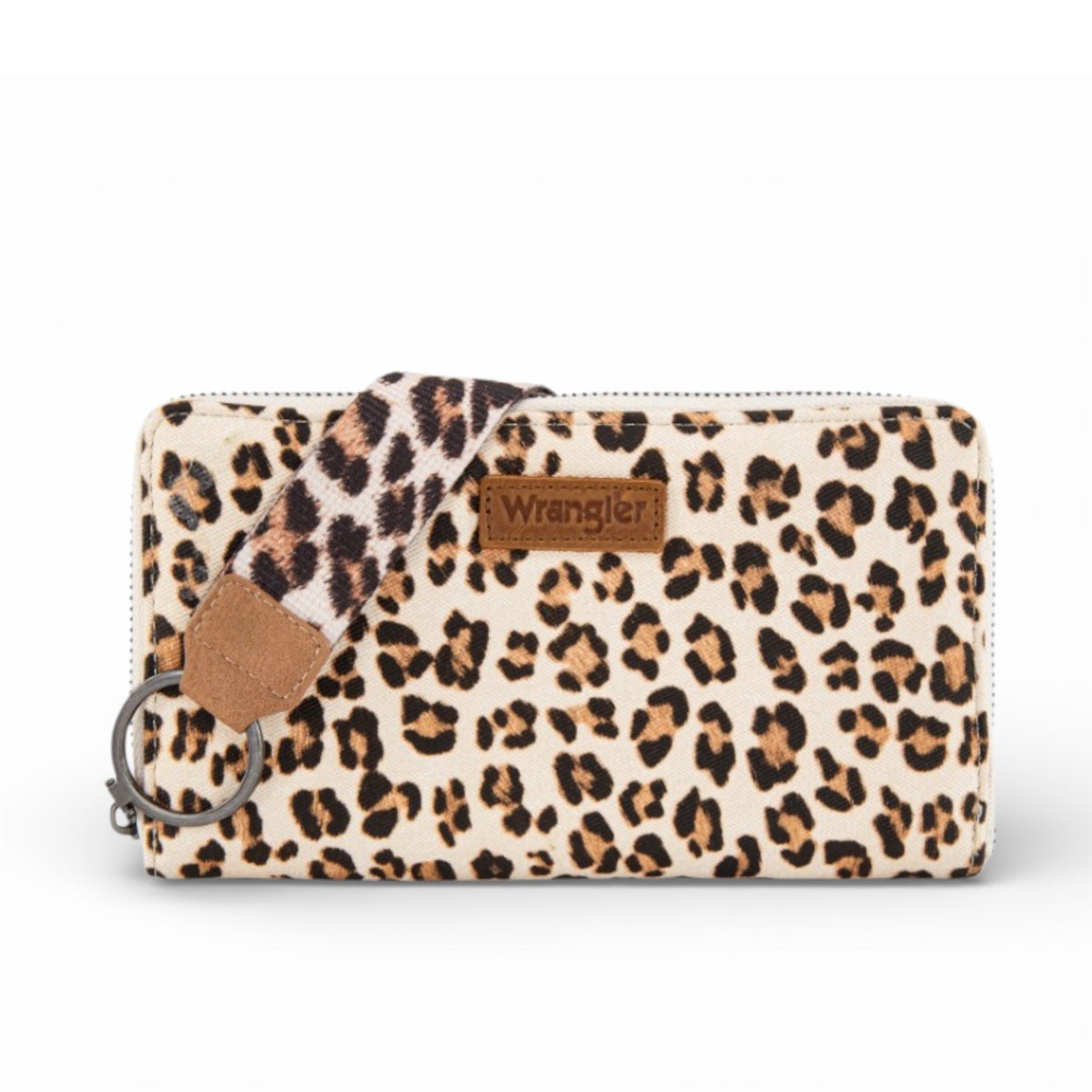 Leopard Print Zip Wallet Wristlet