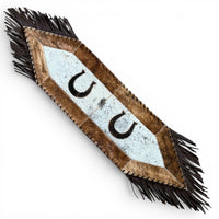 Small Cowhide Table Runners - Horseshoe
