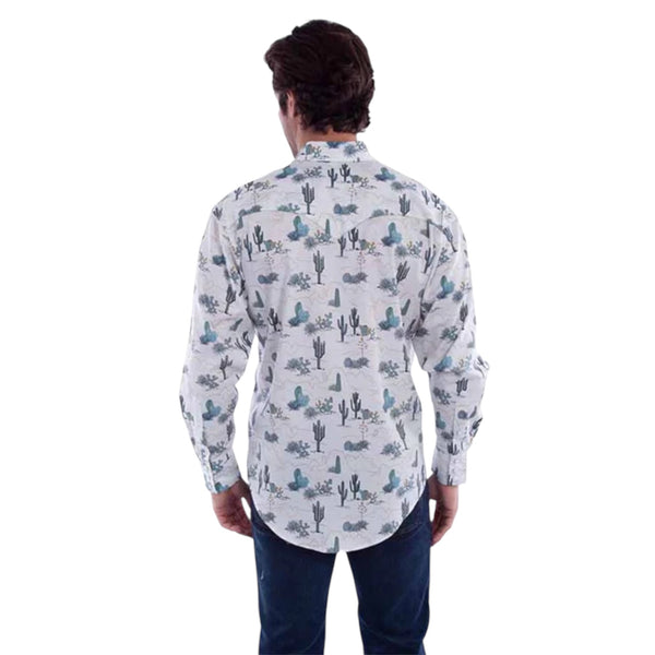 Men’s Cactus Print Snap Shirt