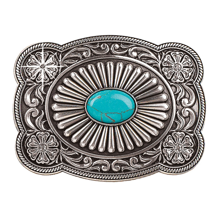 Women's Turquoise Stone Fanned Buckle