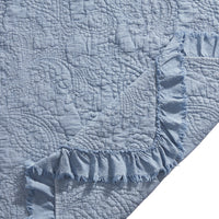 Sadie Stonewashed Paisley Ruffled Lightweight Quilt Set