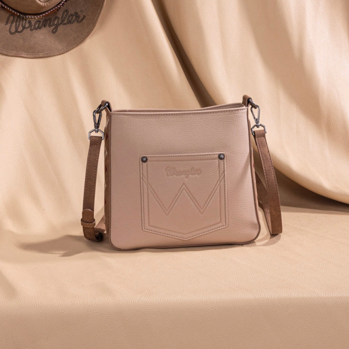 Wrangler Aztec Embroidered Fringe Crossbody