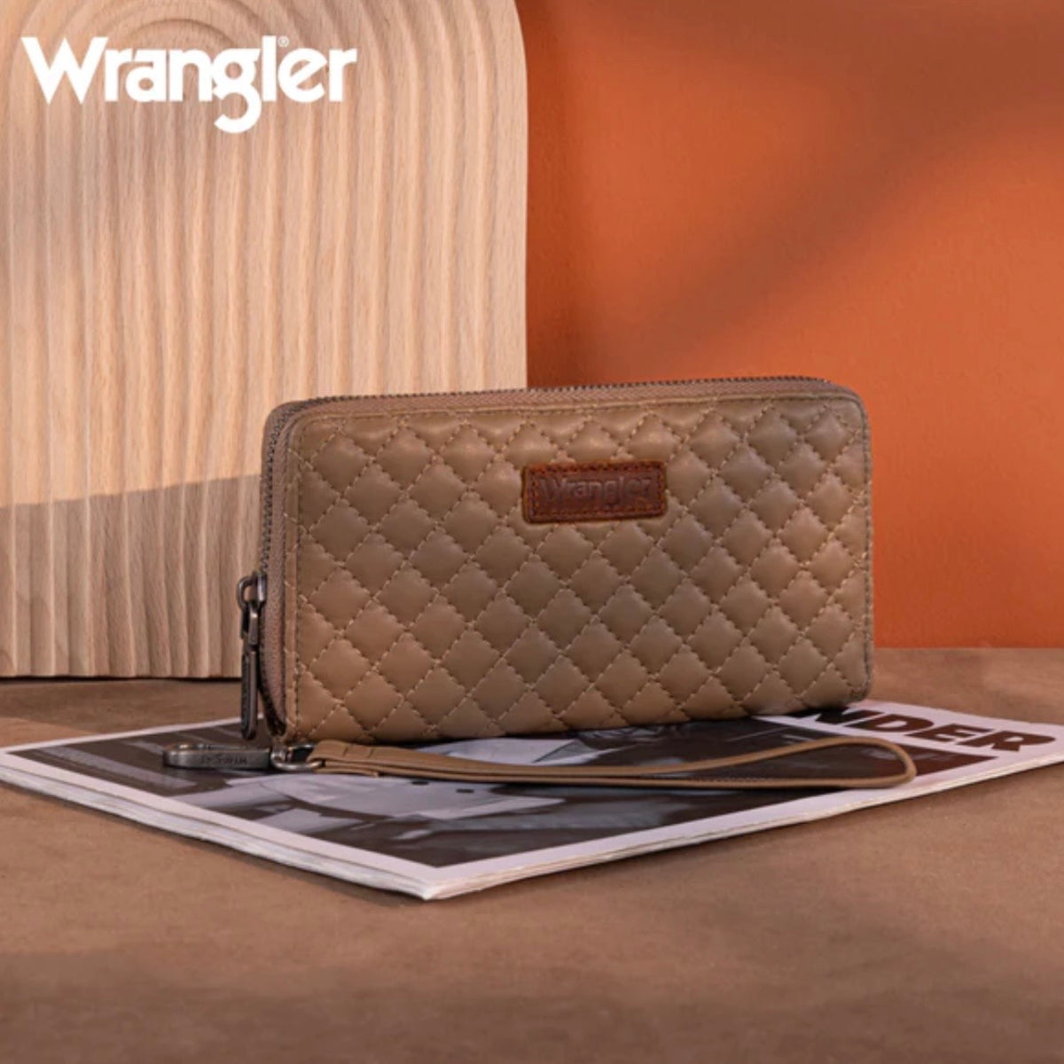 Wrangler Quilted Design RFID Wallet /Wristlet