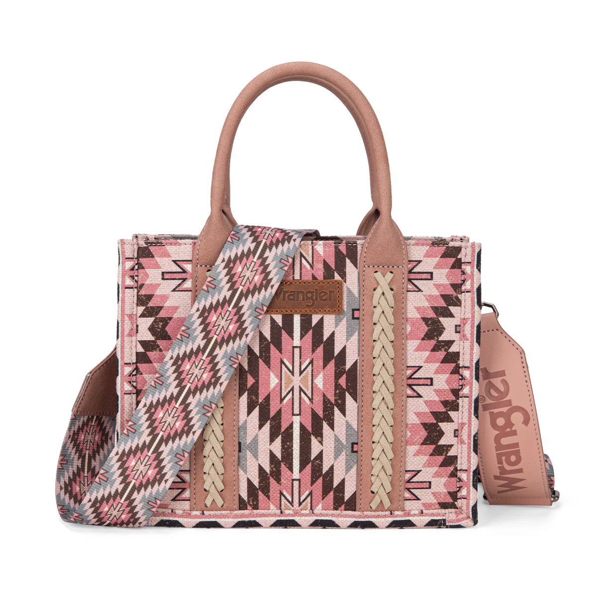 Wrangler Southwestern Pattern Dual Sided Print -Tote/Crossbody