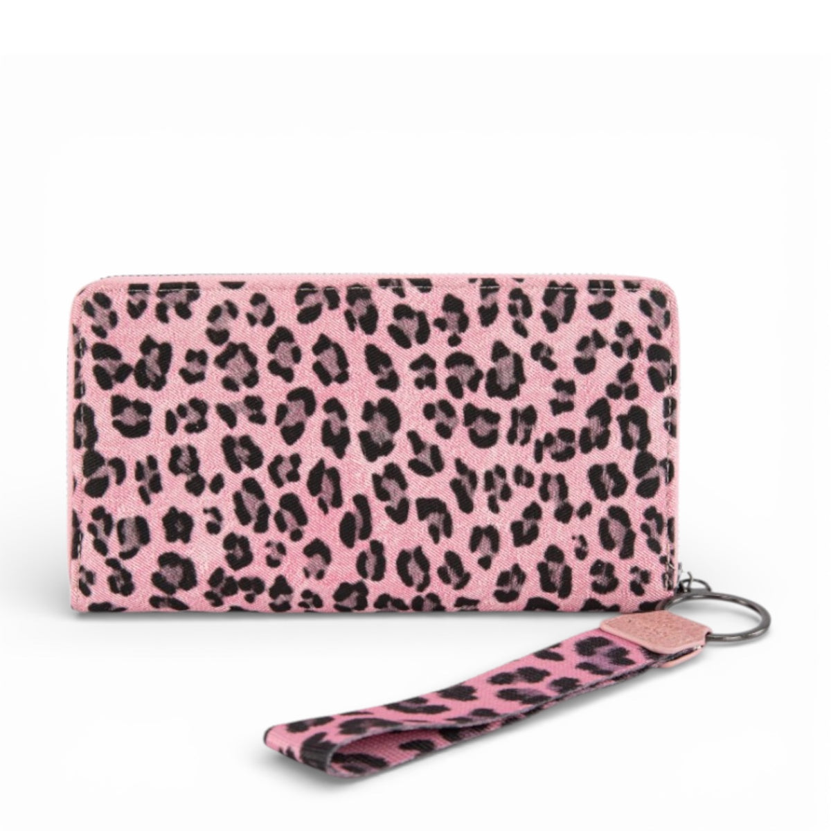 Leopard Print Zip Wallet Wristlet