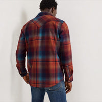 Men’s Pendleton Plaid Snap-Front Western Canyon Shirt - Maroon/Teal