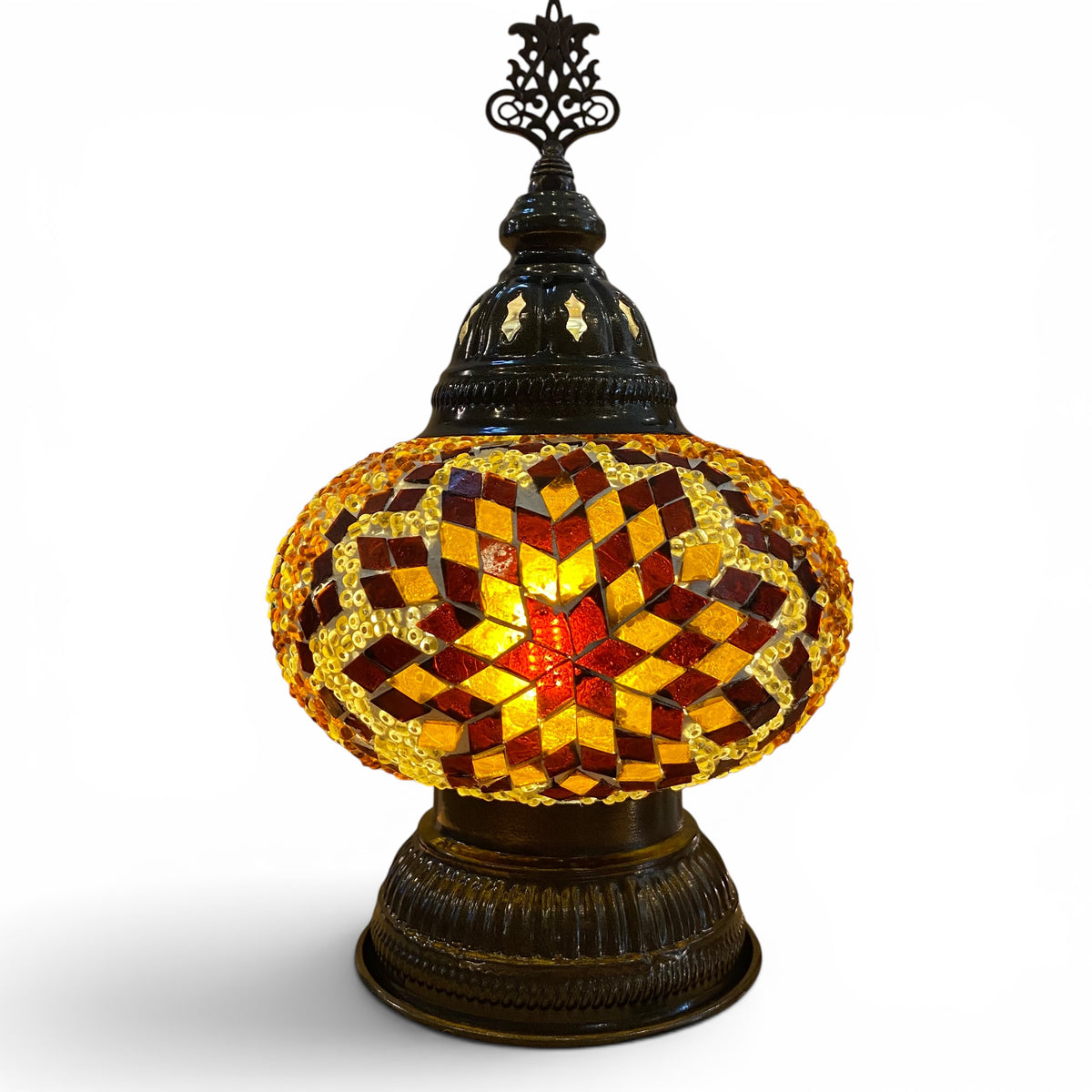 7” Turkish Table Lamp Brown