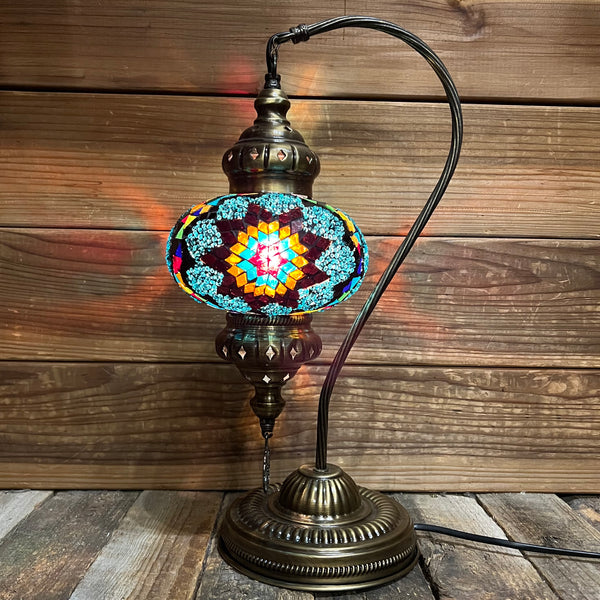 Handmade Half a Heart Turkish Lamps - Dark Multicolor