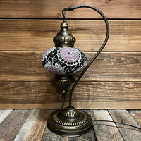 Handmade Half a Heart Turkish Lamps - Purple