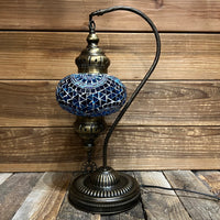 Handmade Half a Heart Turkish Lamps - Light Blue