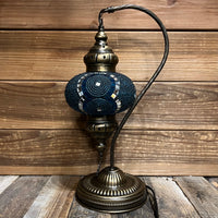 Handmade Half a Heart Turkish Lamps - Dark Blue