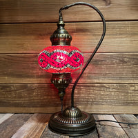 Handmade Half a Heart Turkish Lamps - Red