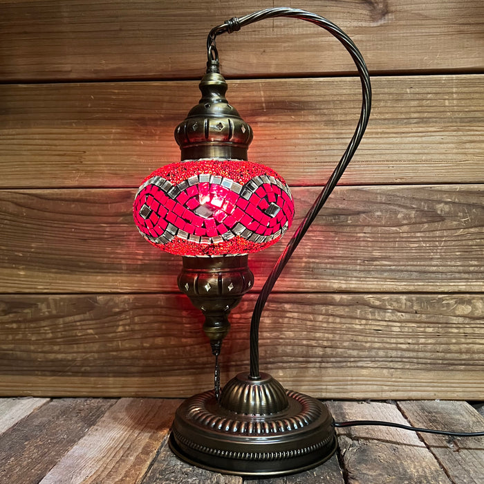 Handmade Half a Heart Turkish Lamps - Red