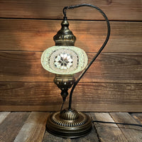 Handmade Half a Heart Turkish Lamps - White