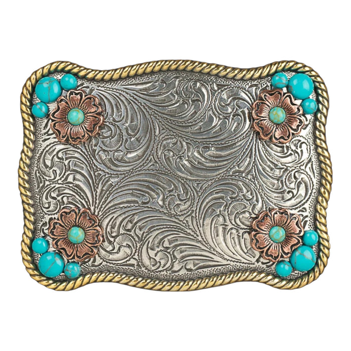 Women's Turquoise Flower Buckle