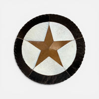 Cowhide 19" Placemats - 5 Point Star