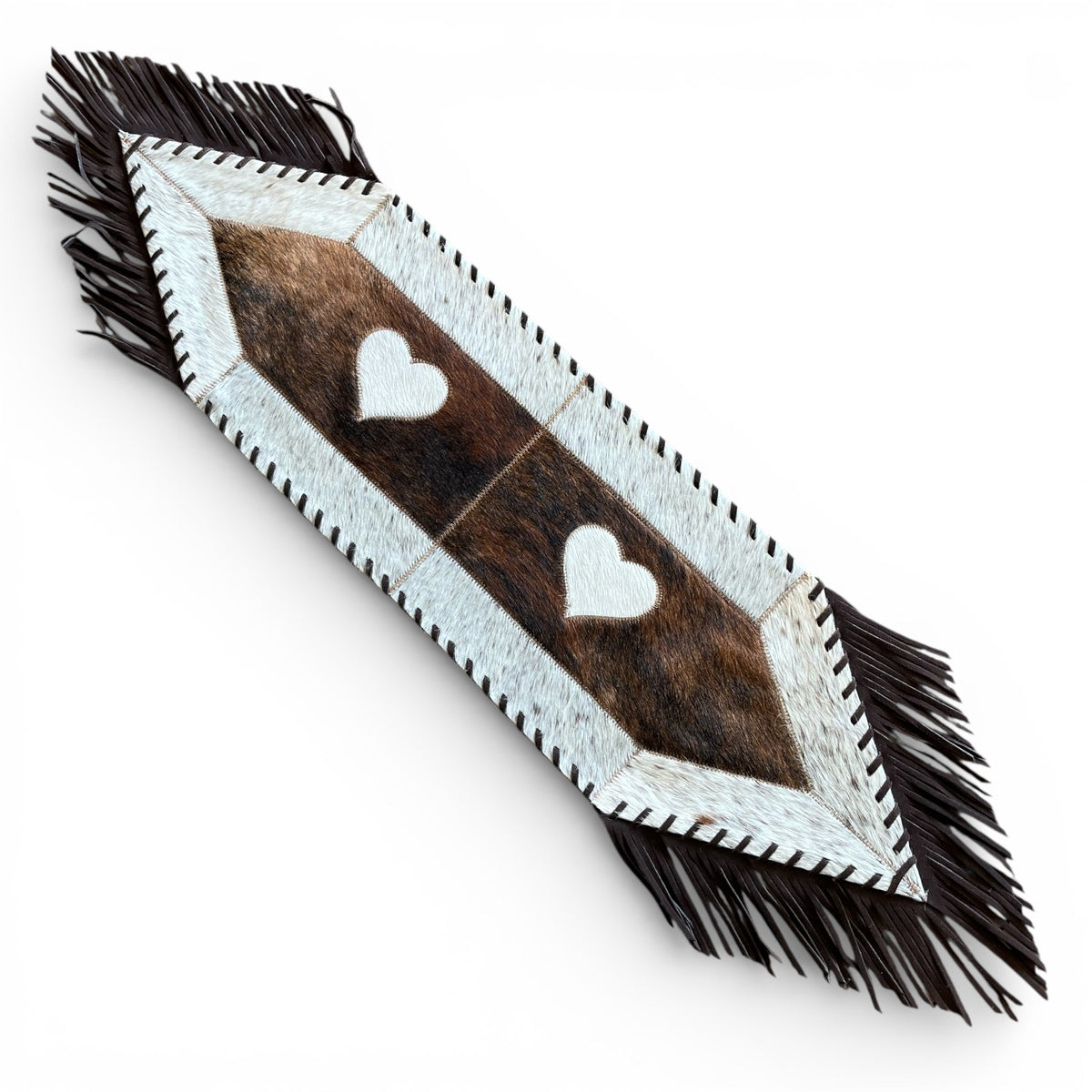 Small Cowhide Table Runners - Heart