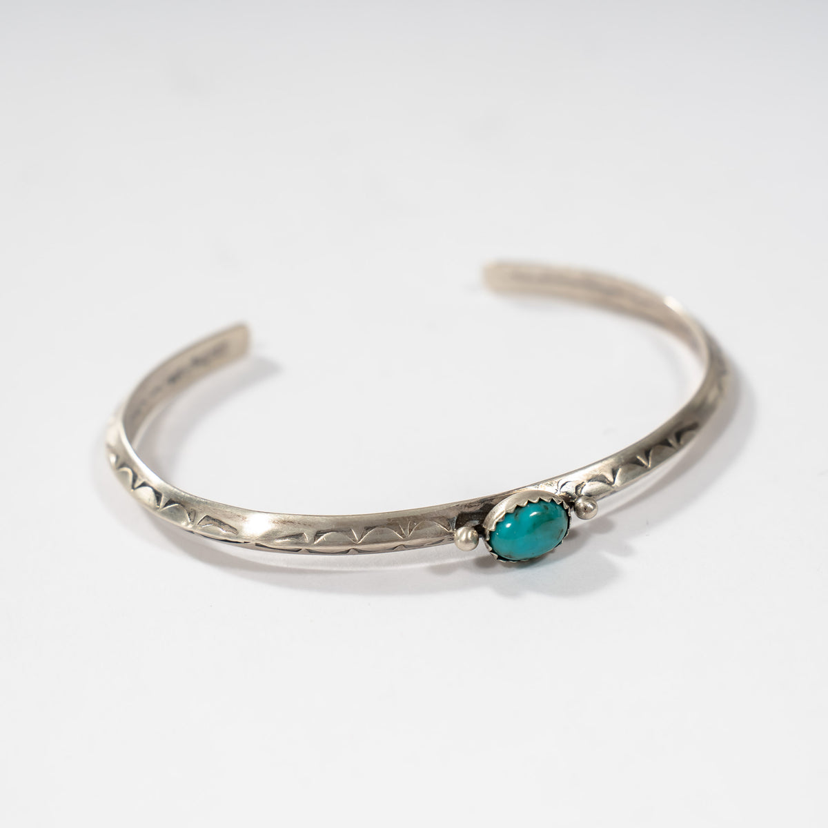 Handcrafted Turquoise and Sterling Silver Bracelet