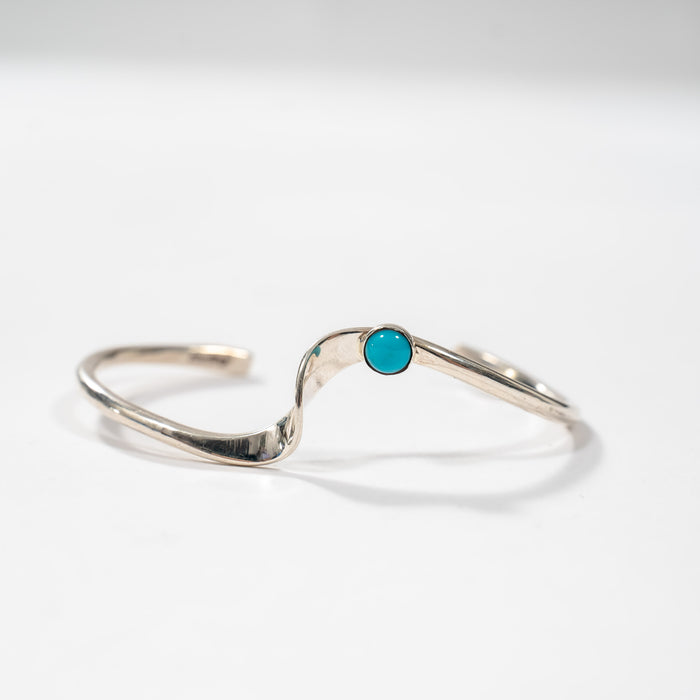 Polished Sterling Silver Wave Bracelet