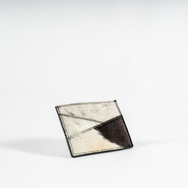 leather cow hide card holder