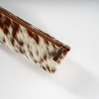Sandy Leather and cow hide Pouch