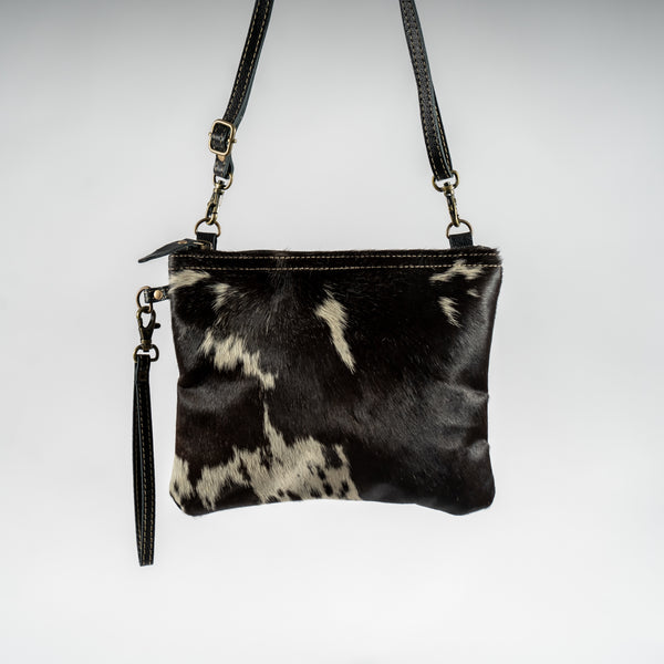 White and Black Shade Bag cow hide purse