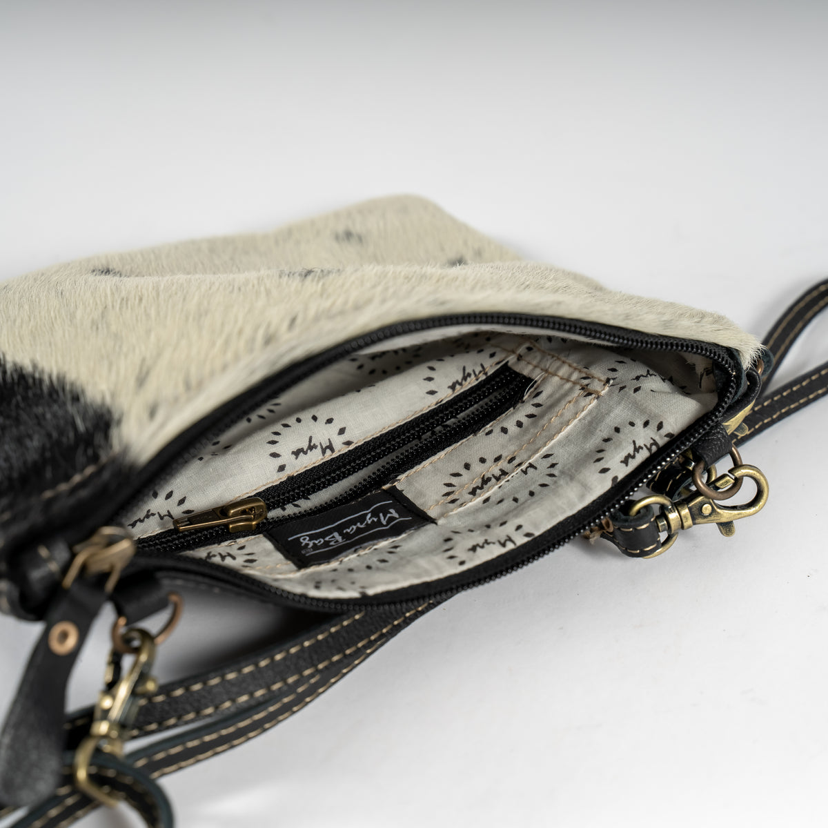 cowhide purse